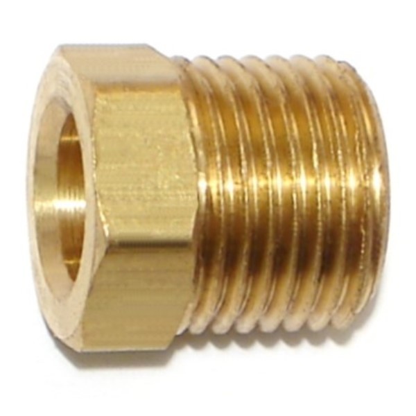 Midwest Fastener 3/8" Brass Inverted Flare Nuts 6PK 76344